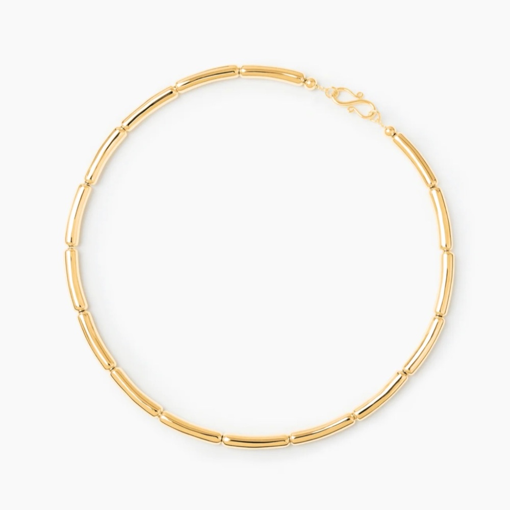 LIE STUDIO The Margaret Necklace 18K Gold EUC $500